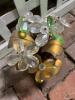 Metal Floral Table Sculpture With Faceted Glass Flowers - 2