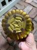 Metal Floral Table Sculpture With Faceted Glass Flowers - 4