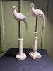 Pair of Folk Art-Style Carved Wooden Bird Sculptures