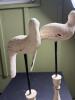 Pair of Folk Art-Style Carved Wooden Bird Sculptures - 4