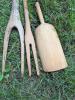 Primitive Wooden Hay Forks and Feed Scoop - 3