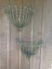 Wrought Iron Garden Wall Planters With Scroll Detail