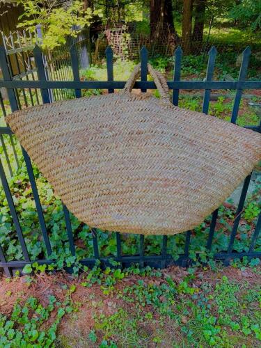 Large Handwoven Wicker Basket With Handles