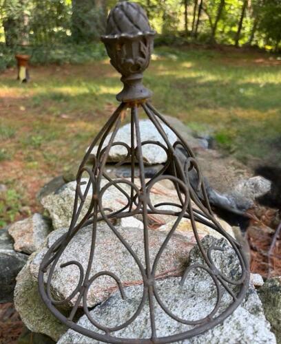 Wrought Iron Garden Finial Cage