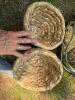 Pair of Handwoven Straw Skep-Style Basket Covers - 4