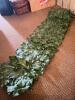 Set of 4 Artificial Leaf Table Runners with Fabric Backing