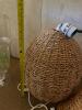 Woven Rattan Table Lamp with Tapered Basket-Style Shade - 2