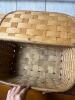 Woven Oak Picnic Basket with Hinged Lid and Dual Handles - 5