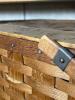Woven Oak Picnic Basket with Hinged Lid and Dual Handles - 8