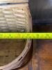 Woven Oak Picnic Basket with Hinged Lid and Dual Handles - 10