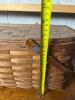 Woven Oak Picnic Basket with Hinged Lid and Dual Handles - 12