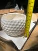 Lot of 8 White Ceramic Planters - 3