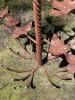 Metal Leaf Plant Stand in Rustic Style - 4