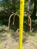 Wrought Iron Rust-Finish Candle Holder with Scrollwork Arms - 4