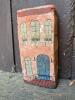 Hand Painted Decorative Brick With Building Facade Art