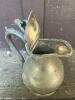 Ornate Metal Pitcher with Berry Motif Lid Finial - 6