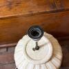 Ceramic Table Lamp With Basketweave-Style Base - 2