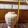 Ceramic Table Lamp With Basketweave-Style Base - 7