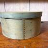 Round Blue Shaker-Style Wooden Pantry Box - 4