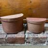 Two Half-Round Hat Boxes and Two Decorative Round Storage Boxes - 12
