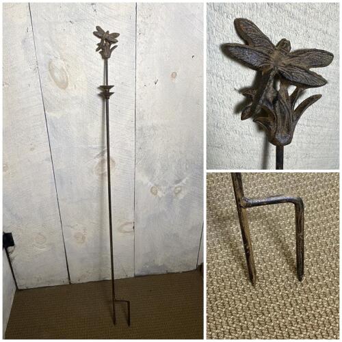 Cast Iron Dragonfly Garden Stake