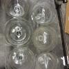 Cut Glass Dessert Cups and Plates with Etched Leaf Pattern - Twelve Piece Set - 2