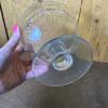 Cut Glass Dessert Cups and Plates with Etched Leaf Pattern - Twelve Piece Set - 4