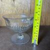 Cut Glass Dessert Cups and Plates with Etched Leaf Pattern - Twelve Piece Set - 8