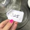 Cut Glass Dessert Cups and Plates with Etched Leaf Pattern - Twelve Piece Set - 10