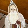 Painted Wooden Folk Art Santa Claus Figure - 3