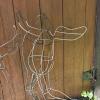 Pair of Wire Frame Metal Garden Stake Figures - 4