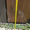 Pair of Wire Frame Metal Garden Stake Figures - 7