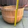 Large Wooden Farm Basket with Leather Handles - 6