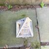 White Painted Metal Planter with Pyramidal Trellis - 2