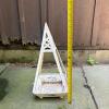 White Painted Metal Planter with Pyramidal Trellis - 7