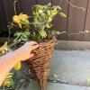 Three Wicker Wall Baskets With Faux Gourd and Leaf Arrangements - 3