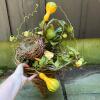 Three Wicker Wall Baskets With Faux Gourd and Leaf Arrangements - 5