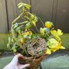 Three Wicker Wall Baskets With Faux Gourd and Leaf Arrangements - 6
