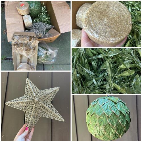 Box of Assorted Sparkly Decor