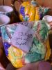 Nantucket Majolica-Style Pumpkin Teapot with Cups - 2