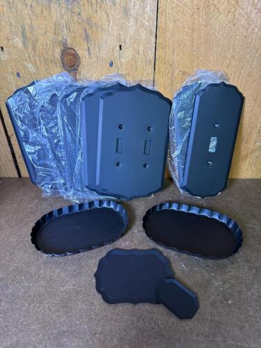 Black Decorative Switch Plate Covers and Trays