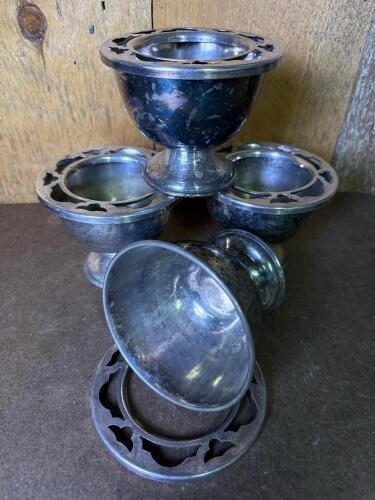 Victor S. Co Silverplate Ice Cream Dishes