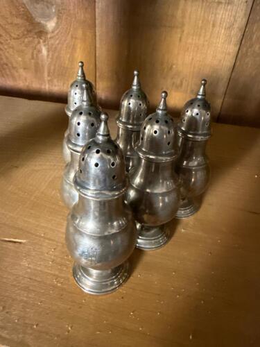 Sterling Silver Salt and Pepper Shakers in Traditional Style