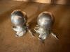 Pair of W.B. Mfg. Co. Silverplate Leaf-Form Salt and Pepper Shakers