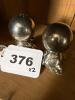 Pair of W.B. Mfg. Co. Silverplate Leaf-Form Salt and Pepper Shakers - 4