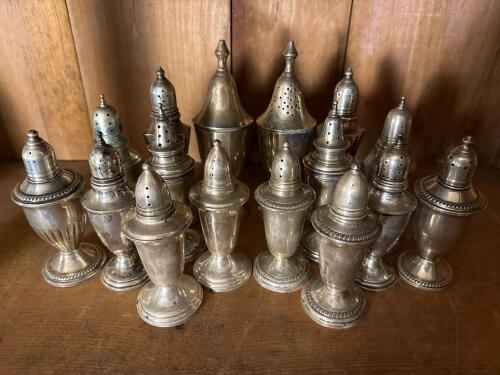 Sterling Silver Weighted Salt and Pepper Shakers