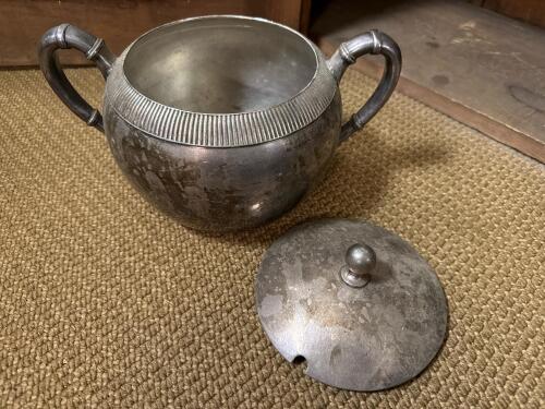 Meriden B Company Quadruple Plate Sugar Bowl