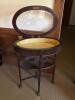 Antique-Style Glass Top Mahogany Vitrine Table - 2