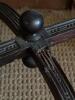 Antique-Style Glass Top Mahogany Vitrine Table - 7