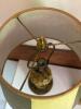 Pair of Floral Table Lamps with Striped Shades - 3